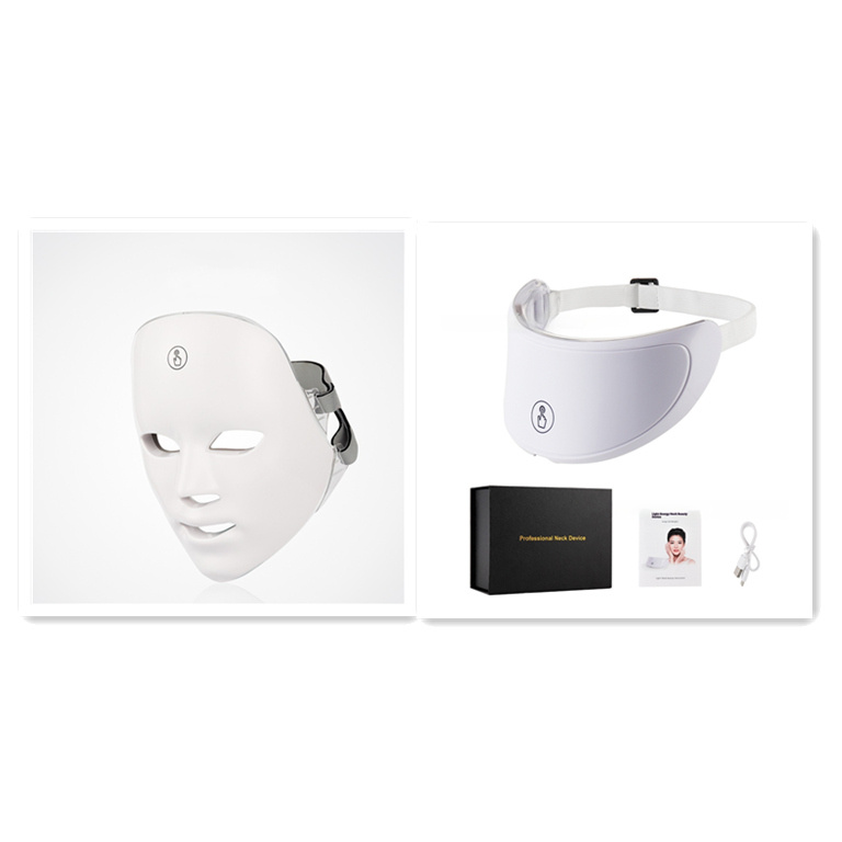 LED Light Therapy Facial Mask with Remote Control – Skincare Technology Set