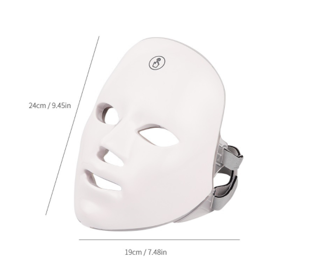 White LED Facial Therapy Mask – Side View Design