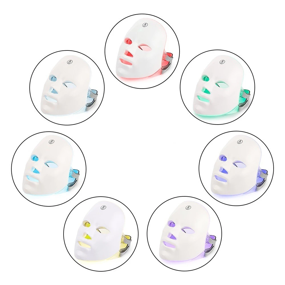 7 Color LED Mask for Acne, Wrinkles, and Skin Glow