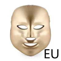 Golden LED Mask – EU Version Gold LED Mask for European Plug – Anti-Aging Light Therapy